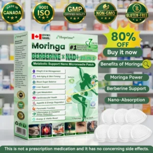 Hoprime® Moringa Berberine NAD+ 10-in-1 Advanced Nano Microneedle Patch