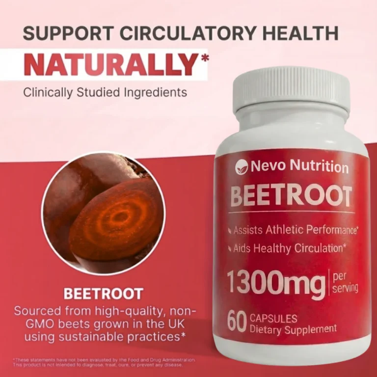 Nevo Nutrition Premium Beetroot Capsules To Support Natural Energy & Vitality