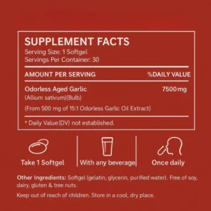 Eltra Aged Garlic Extract – 7500mg Odorless