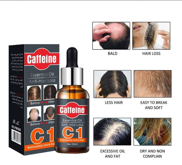 Caffeine C1 essential oil for hair