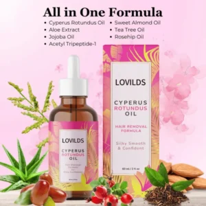 LOVILDS™ Natural Hair Removal Oil for Smooth, Radiant Skin