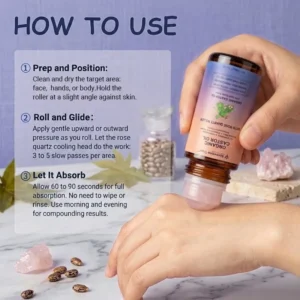 Sylvona Glow Organic Castor Oil with Rose Quartz Roller