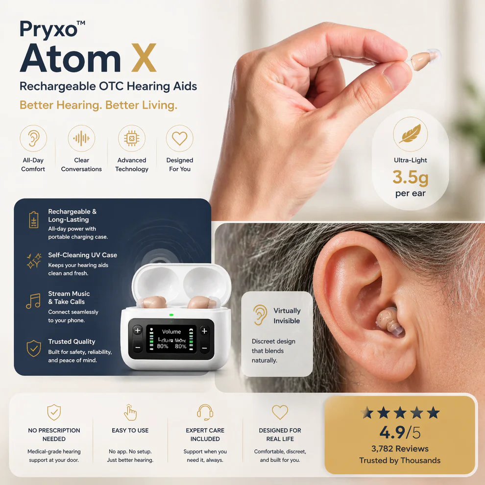 Pryxo™ Atom X Smart Hearing Aids