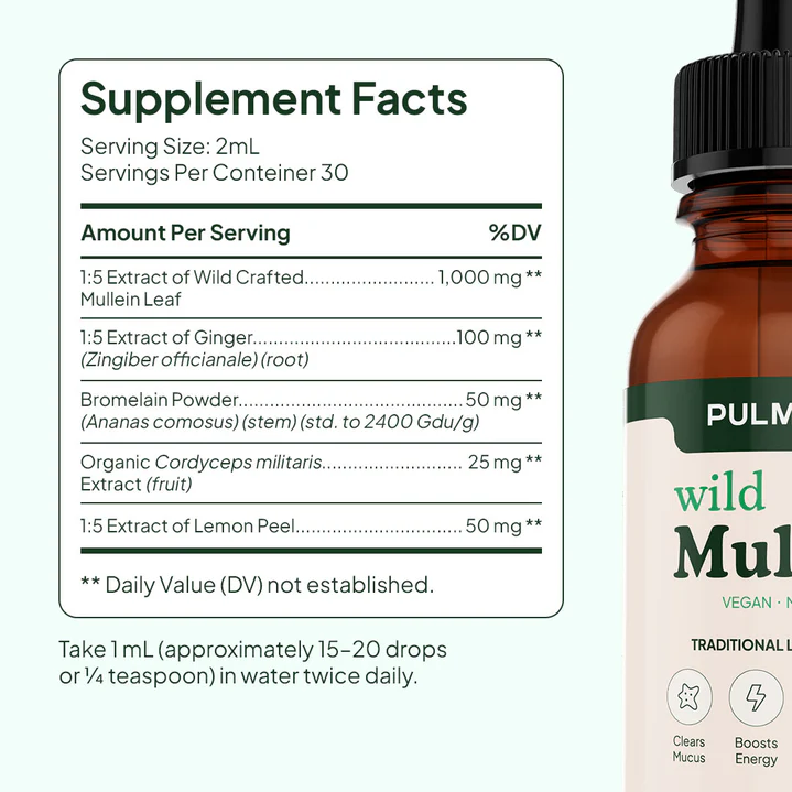 Pulmoria Wild Mullein Liquid Drops
